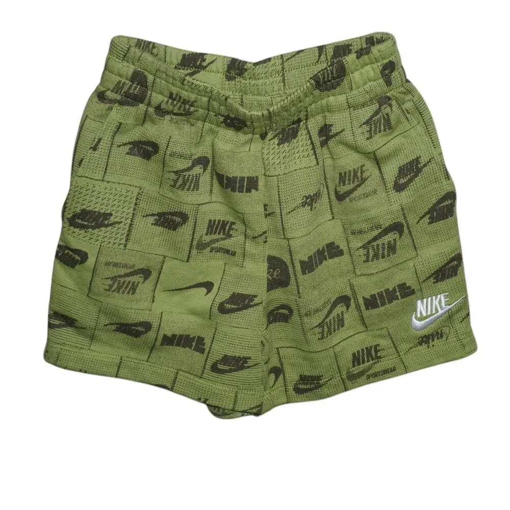 Nike Kids Green Logo Print Shorts Toddler 3T